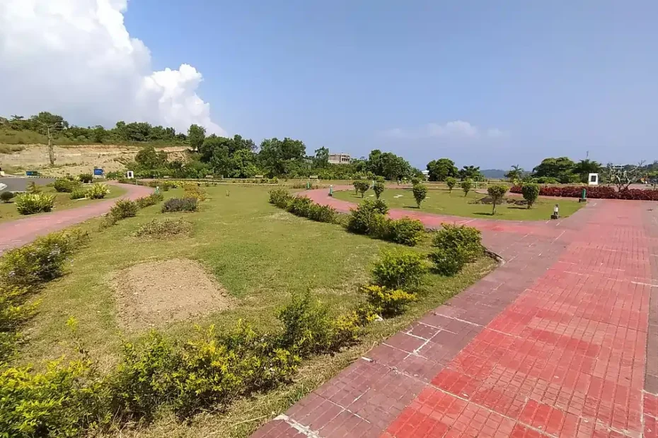 View of airport runway from Joggers Park